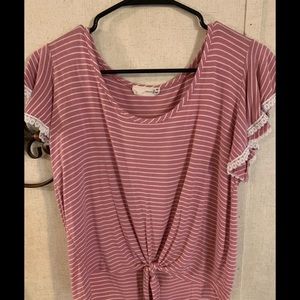 Pink striped shirt